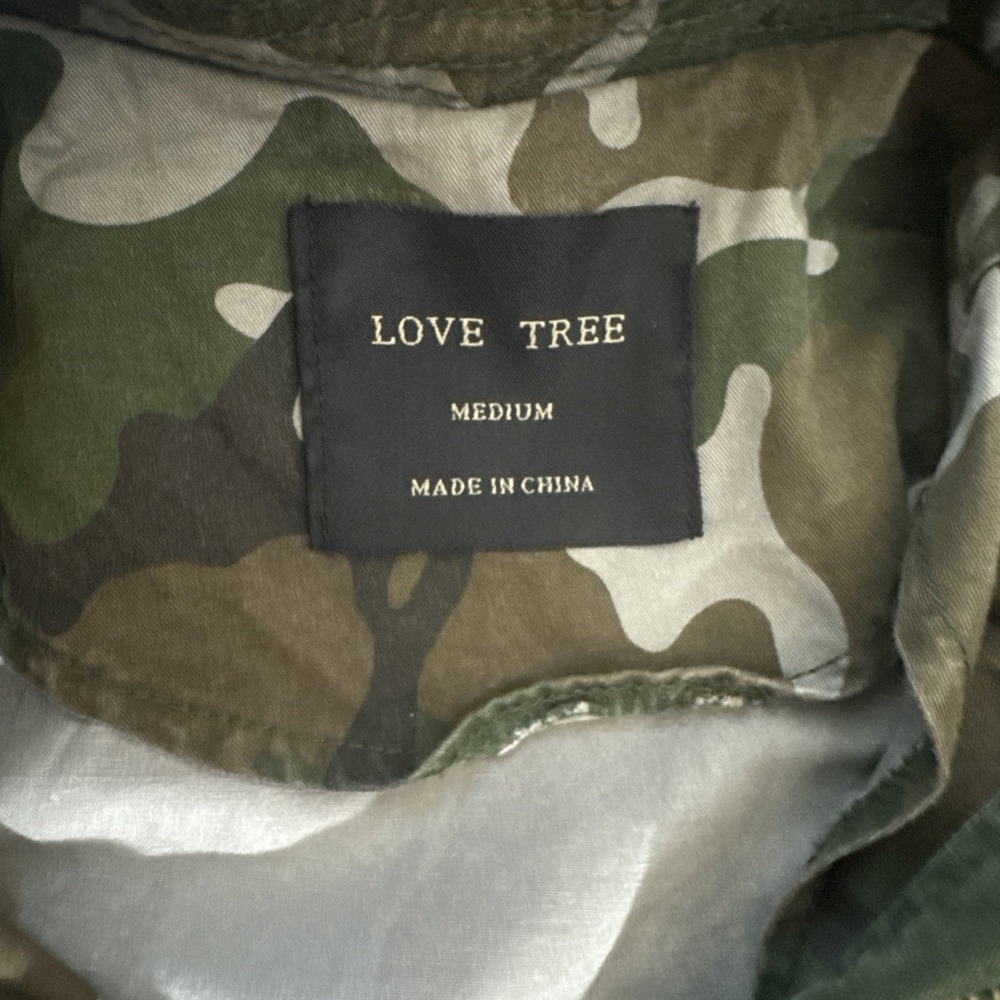 Womens Chore Coat Camo Jacket Size Medium Army Camouflage Military Love Tree - Picture 14 of 16